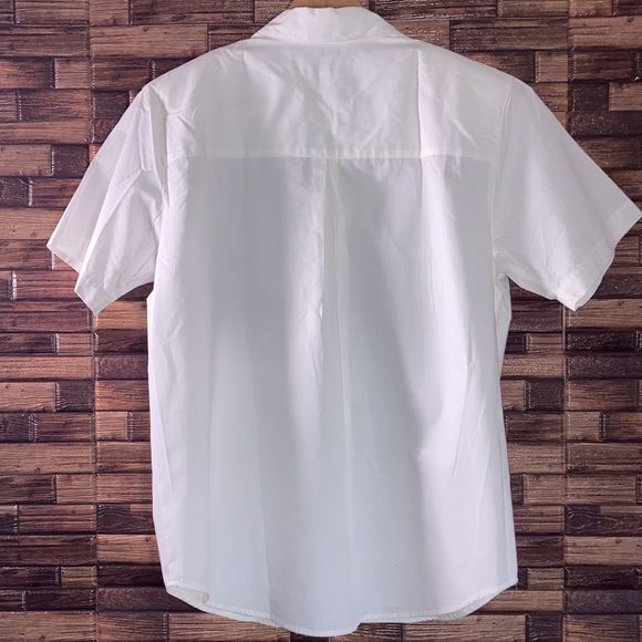 Vintage WestBound White ShortSleeved Buttonup Shirt Meduim with Blue beads - Picture 4 of 13